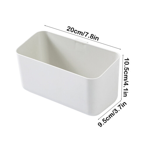 Wall-Mounted Plastic Storage Basket for Kitchen & Bathroom 2