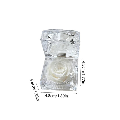 Heart-Shaped Acrylic Ring Box - Red, 1 pc 2