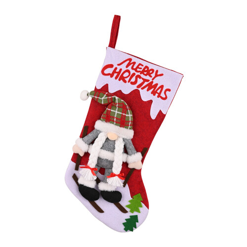 Weihnachtsstrumpf aus Stoff, 46 x 22 cm