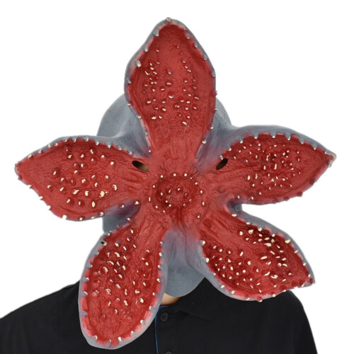 Halloween-Maske aus Latex, 30  30  34 cm, rot oder weiß