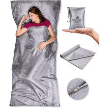 Ultralight Sleeping Bag Liner – Polyester/Microfiber, Hotel & Camping Use, Pocket-Size Stuff Sack
