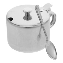 Stainless Steel Seasoning Pot with Lid and Spoon