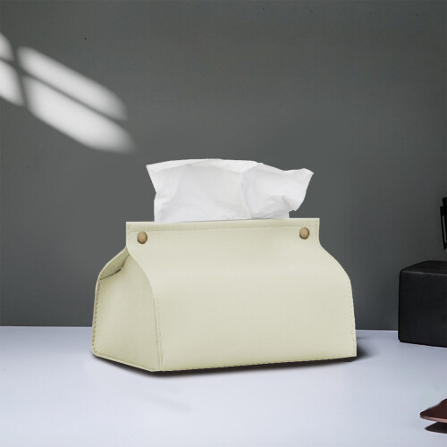 Witte PP-tissueboxhoes – decoratief en functioneel