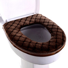 Plush Toilet Seat Cover with Zipper, Washable & Waterproof