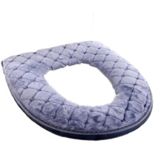 Coussin de siège de toilette doux, lavable, gris et réutilisable