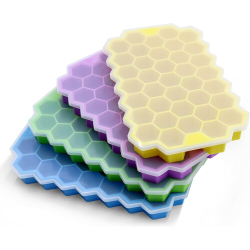 37-Grid Silicone Ice Cube Tray with Lid