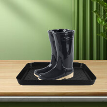 Plateau de coffre en plastique étanche noir, lot de 3
