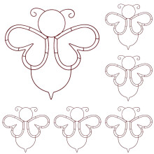 6-Pack 13" Bee-Shaped Metal Wreath Frames