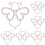 6-Pack 13" Bee-Shaped Metal Wreath Frames 1