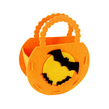 Geantă tote reutilizabilă de Halloween, portocalie, 14,6x6,3x18,1 cm, 1 buc.