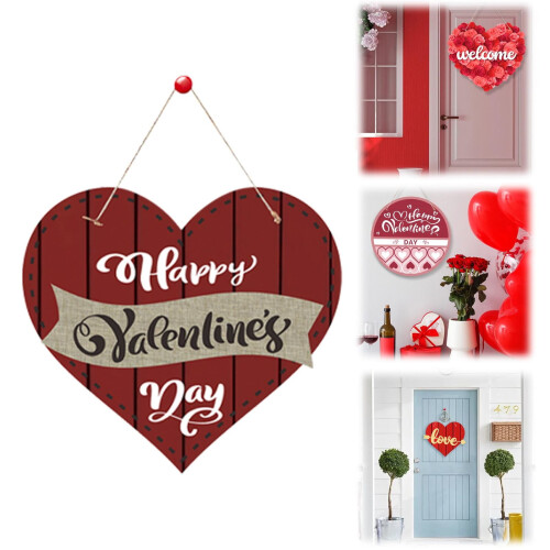 Valentinsdag træ vægophæng – Hjertekrans & lastbil