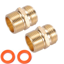 Brass 3/4" GHT to 3/4" NPT Male Adapter (2 pcs)
