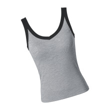 Trendy V Neck Sleeveless Shirt Lightweight And Stretchy-Gray