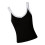 Comfortable Ribbed Camisole Top Supportive Inner Bra-Black 1