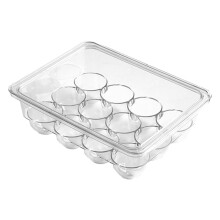 Eierablage-Organizer aus PET für den Kühlschrank – 12 Fächer