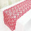 Rød julestjerne blonde bordflag 33x183cm 1