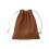 Corduroy Drawstring Storage Pouch, Large Capacity, Brown 1