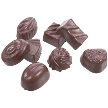8 figuras de chocolate falsas, color café, 3,9 cm