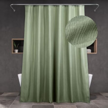 Blush Pink Linen-Textured Shower Curtain 72x72