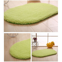 Beige Shaggy-Teppich, oval, 150 x 210 cm, weich und flauschig, Schlafzimmer
