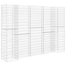 Jardinière à gabion en H 260 x 40 x 200 cm fil d' acier