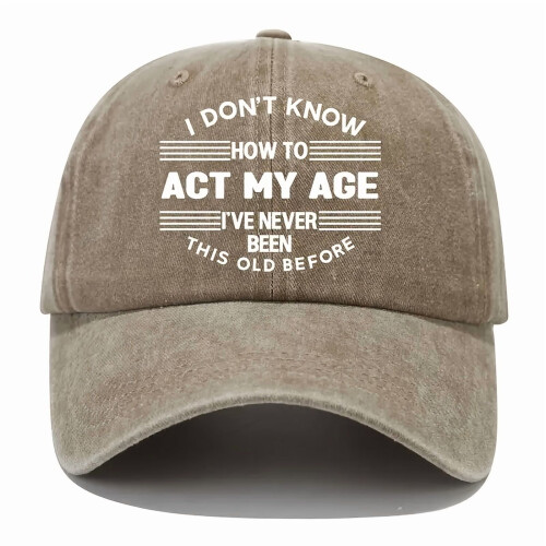 Καπέλο μπέιζμπολ ACT MY AGE Ελαφρύ καπέλο μπέιζμπολ ACT MY AGE με τυπωμένο πλύσιμο και 2
