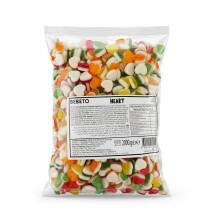 Bebeto 2kg Colourful Jelly Hearts Bulk Bag Fruity Gummy Sweets