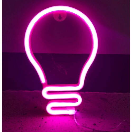 LED Neon Night Light - 'Hello' Sign, USB or Battery Powered