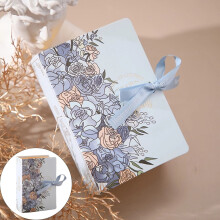 2 Pack Blue Paper Candy Boxes with Ribbon – Book Shape