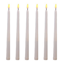 Bougies décoratives coniques à LED sans flamme avec effet scintillant
