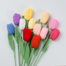 Tulipe au crochet faite main, 42 cm