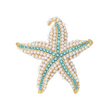 Glanzende broche met oceaanthema en kunstzinnig-Blauw 4649