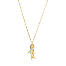 Simple Yet Elegant Fish Charm Necklace In Silver Or Gold Tone-5