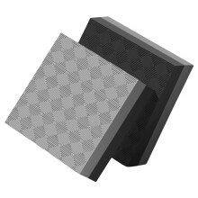 2PCs Heavy Duty Gym Floor Mats Nonslip Weightlifting-black gray