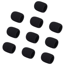 10Pcs Thicken Windscreen Sponge Foam Cover Lightweight-Black