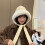 Stylish Convertible Hat Bag Ear Flap Cap Down Cotton-Black 7