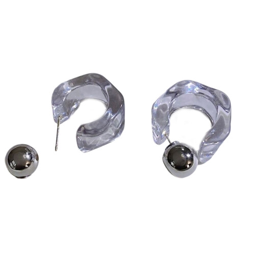 Classical Diamonds Pattern Earrings Lightweight And-transparent