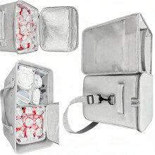 Geräumige Strandkühltasche mit auslaufsicherem Design und-Grau