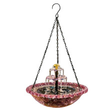Space Saving Solar Powered Bird Bath Fountain For Trees-Purple