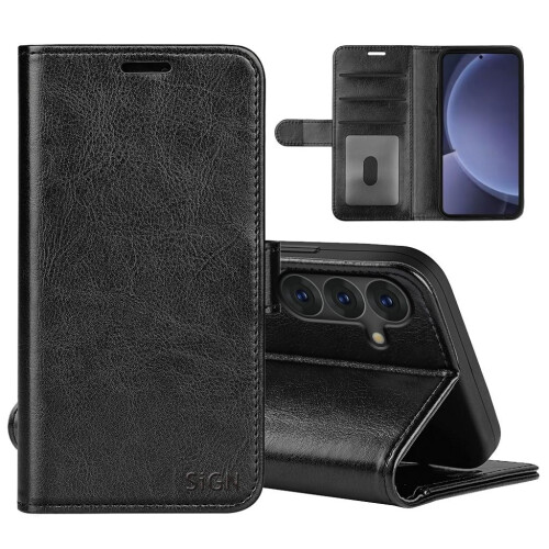 Custodia a portafoglio SiGN per Samsung Galaxy S25 Plus - Nero
