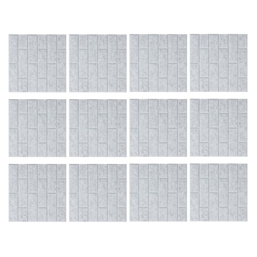 12Pcs Noise Canceling Brick Panels For Recording Studio-Grey