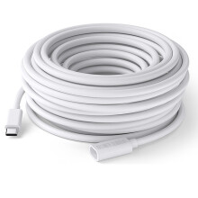 Type C Male to Female Charging Cable Power Wire-White 10 meters