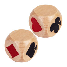 2Pcs Double trumps Marker Dices Replacement Wooden Cubes Dices