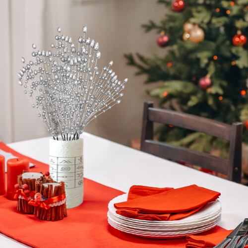 Glitter Foam Christmas Berry Sprigs – 57cm 1