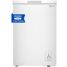 CHiQ Chest Freezer 99L, 4 Star Freezing, E, 12-Year Compressor Service, Thermostat Control, White