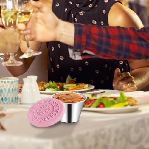 Dyppekopper i rustfrit stål med silikonelåg (1 stk.) 1