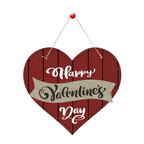 Valentinsdag træ vægophæng – Hjertekrans & lastbil 1