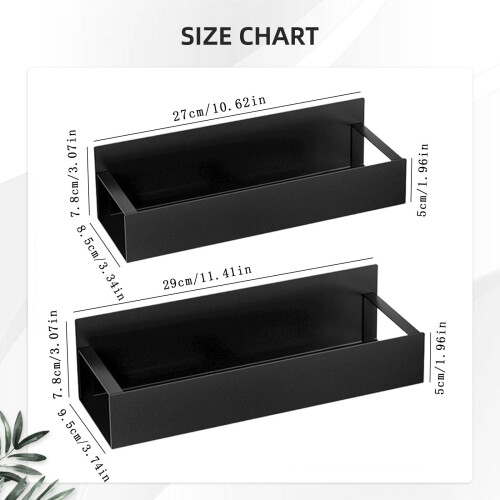 Magnetic Vertical Storage Rack for Jars & Spices (2 pcs, 2