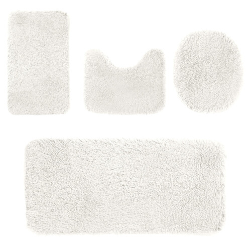 Ensemble de tapis de bain antidérapants 4 pièces lavables 1