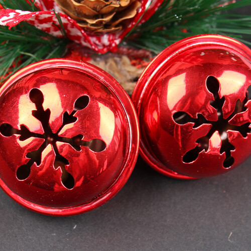 Kerstbelletjesset – Rood/Goud/Wit, 10x14cm, 1